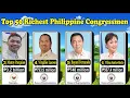 Ranked Richest Members of the Congress in the Philippines by Net Worth