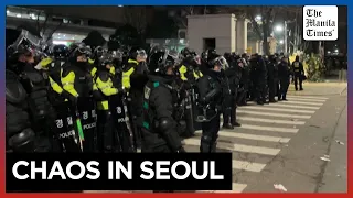 Windows, walls smashed outside Seoul court that extended arrest warrant for President Yoon