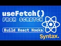 Build react useFetch from scratch with check list tests and examples