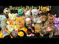 HUGE Ty BEANIE BABY haul Adding to our collection Unboxing Beanie Babies with Brandi