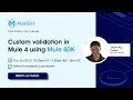 Custom validation in Mule 4 using Mule SDK with Shyam