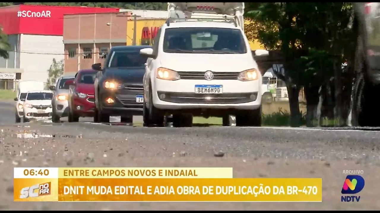 Adiada licitação para projeto de duplicação da BR-470 entre Campos Novos e Indaial