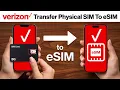 How To Transfer Verizon Physical SIM To eSIM - Quick Easy