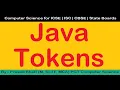 tokens java java tutorial isc board java icse board java Prasad Bhatt Sir