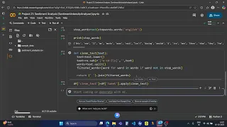 Project 21 Sentiment Analysis using SentimentIntensityAnalyzer VADER