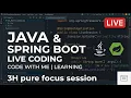 Day 6 3H Code with Me Learning Java Spring boot Full Stack Developer Journey
