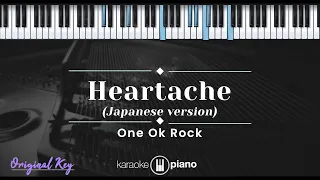 Download Heartache (Japanesse Version) - One OK Rock (KARAOKE PIANO - ORIGINAL KEY) MP3