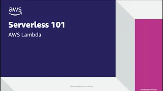 Serverless 101 AWS Lambda