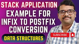 DS - 19-Infix to Postfix Conversion Examples Stack Application in Data Structures DSA using C