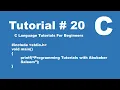 Switch Case statement in C Programming Language with examples Tutorial 20