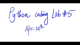 Python coding Lab