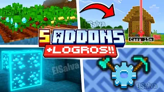 TOP 5 SURVIVAL MCPE ADDONS 26 X ACHIEVEMENTS ENABLED ADDONS WITH ACHIEVEMENTS for BE