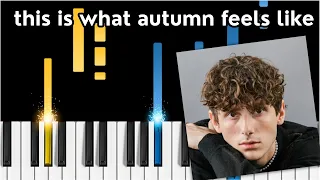 JVKE - this is what autumn feels like - Piano Tutorial