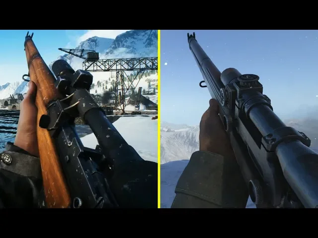 Battlefield V vs Call of Duty WWII Weapons Comparison
