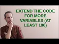 Mathematica Extend the code for more variables at least 100
