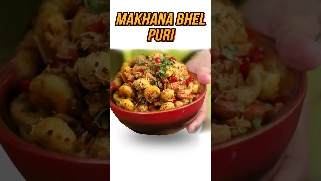 Makhana Bhel Puri   How to Make Delicious Indian Snack Recipe Makhana#Bhelpuri #shorts #rajshrifood