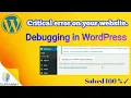 how to fix wordpress website debug error How To Solve Wordpress Debugging Error