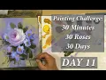 30 minutes - 30 roses - 30 days Painting Challenge Day 11