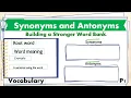 Synonyms Antonyms Made Easy Vocabulary Workshop 1 Building a stronger word bank
