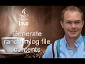 Java - Generate random log file