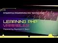 Variables Integrative Programming and Technologies 1 PHP