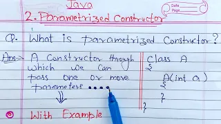 Parameterized Constructor in Java Learn Coding