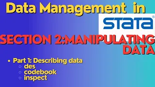 Stata for beginners in Amharic l describing data in Stata Describe codebook inspect