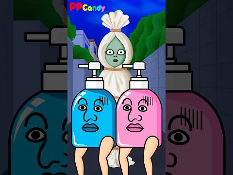 POCONG DATANG! ポチョンに出会うジェルポンプおばけ〜インドネシアのおばけ〜 #pocong #hantu #animasi #lucu #shorts #anime #妖怪