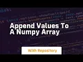append values to a numpy array