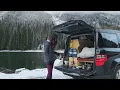 solo car camping - winter is here