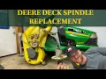 John Deere Riding Mower Spindle Replacement w BROKEN BOLT FIX