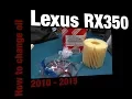 DIY Oil change on Lexus RX350 - Quick Guide Version