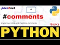 Single line inline and multiline Comments in Python for easy maintenance and understanding script