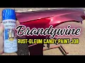 DIY BRANDYWINE CANDY PAINT JOB RUST-OLEUM CHEAP