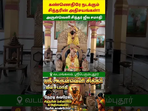 ஸ்ரீ அருள்வெளி சித்தர் ஜீவ சமாதி #shorts Mannadi Baba Sriperumbudur