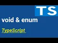 Void and enum TypeScript tutorial in Hindi
