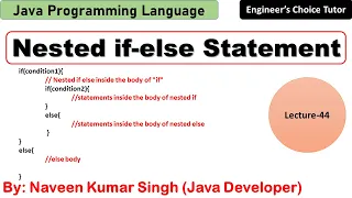 Nested if else Statement in Java Java Programming Language Java