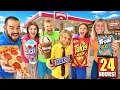 Eating ONLY Gas Station Food in Our COLOR for 24 HOURS