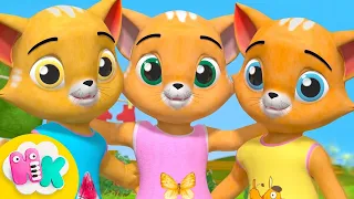 Tre Katter Små 😻 De Beste Barnesangene for Småbarn og Baby | Barnesanger på Norsk | HeyKids