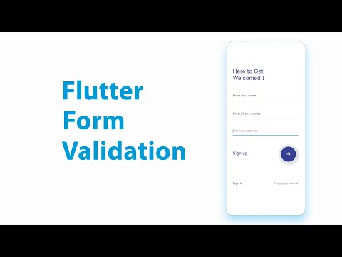 Flutter Form Validation Flutter TextField Validation Flutter TextFormField