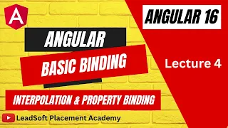 Lecture 4 Angular Basic Binding Interpolation Property Binding