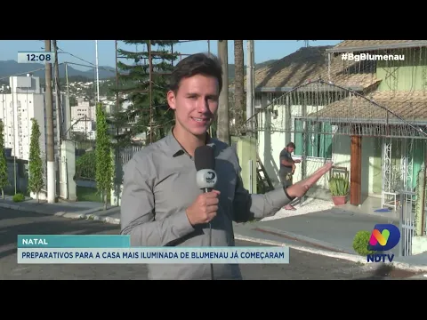 Natal: preparativos para a casa mais iluminada de Blumenau já começaram