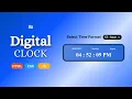 Create a Digital Clock with JavaScript HTML CSS Web Design Tutorial