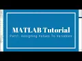 1 Matlab for values to Mathematical Operations