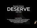 Jake Clark - Deserve Karaoke Version