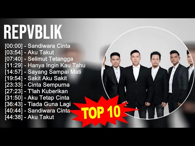 Download MP3 Repvblik 2023 ~ Lagu Pilihan Terbaik Repvblik ~ Lagu Pop Lawas Indonesia ~ Lagu Lawas Legendaris