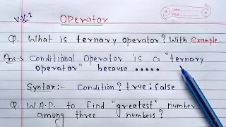 Ternary Operator in C Language Find Greatest Among Three Numbers in C