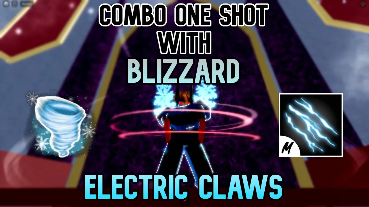 Combo One Shot With Blizzard And Electric Claws | Blox Fruits