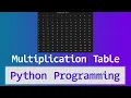 Python Tutorials - Multiplication Table Program