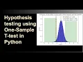 One Sample t-Test - p-value critical value based decision and visualization code in python